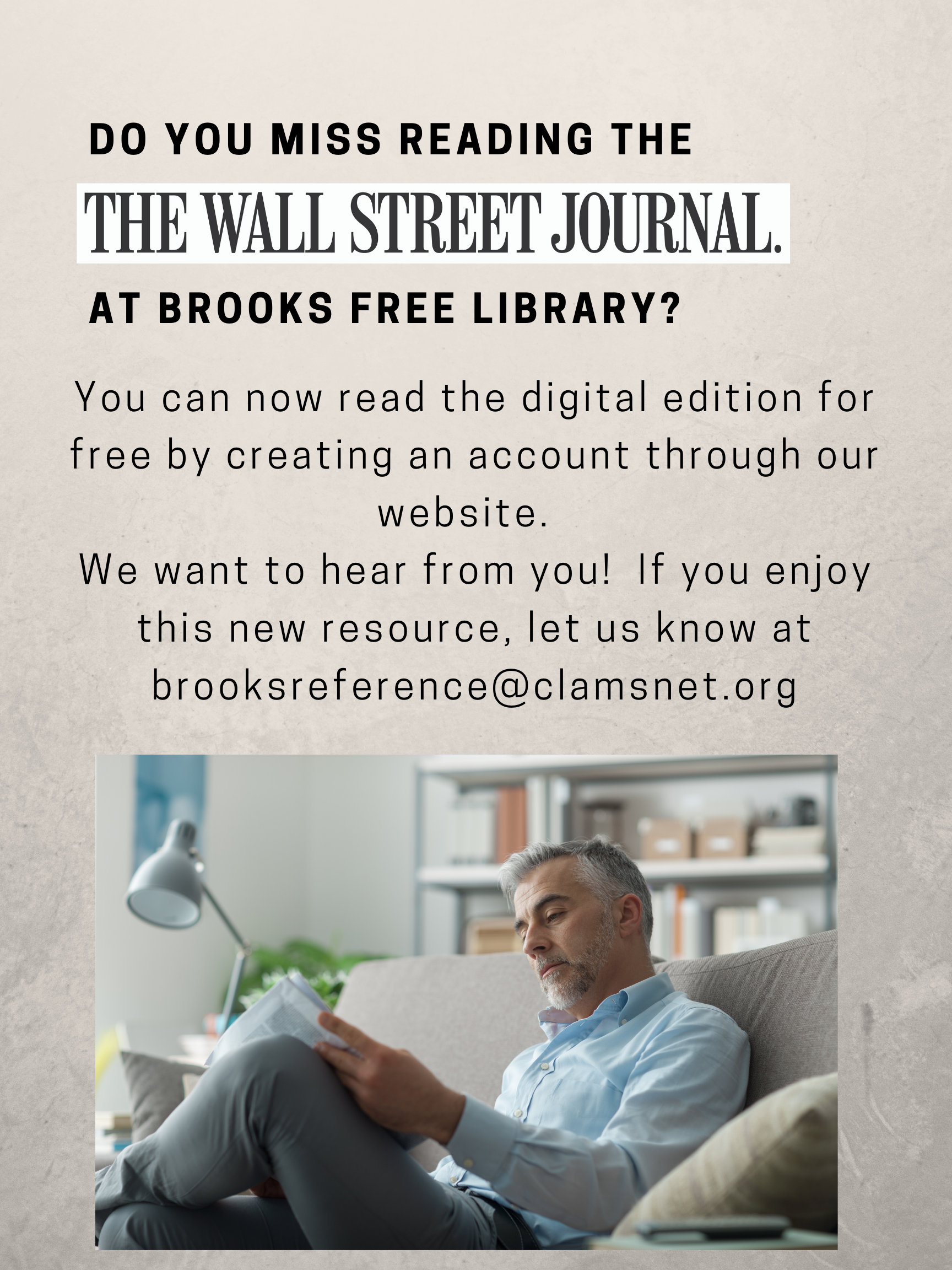 Read the Wall Street Journal Online! - Brooks Free Library